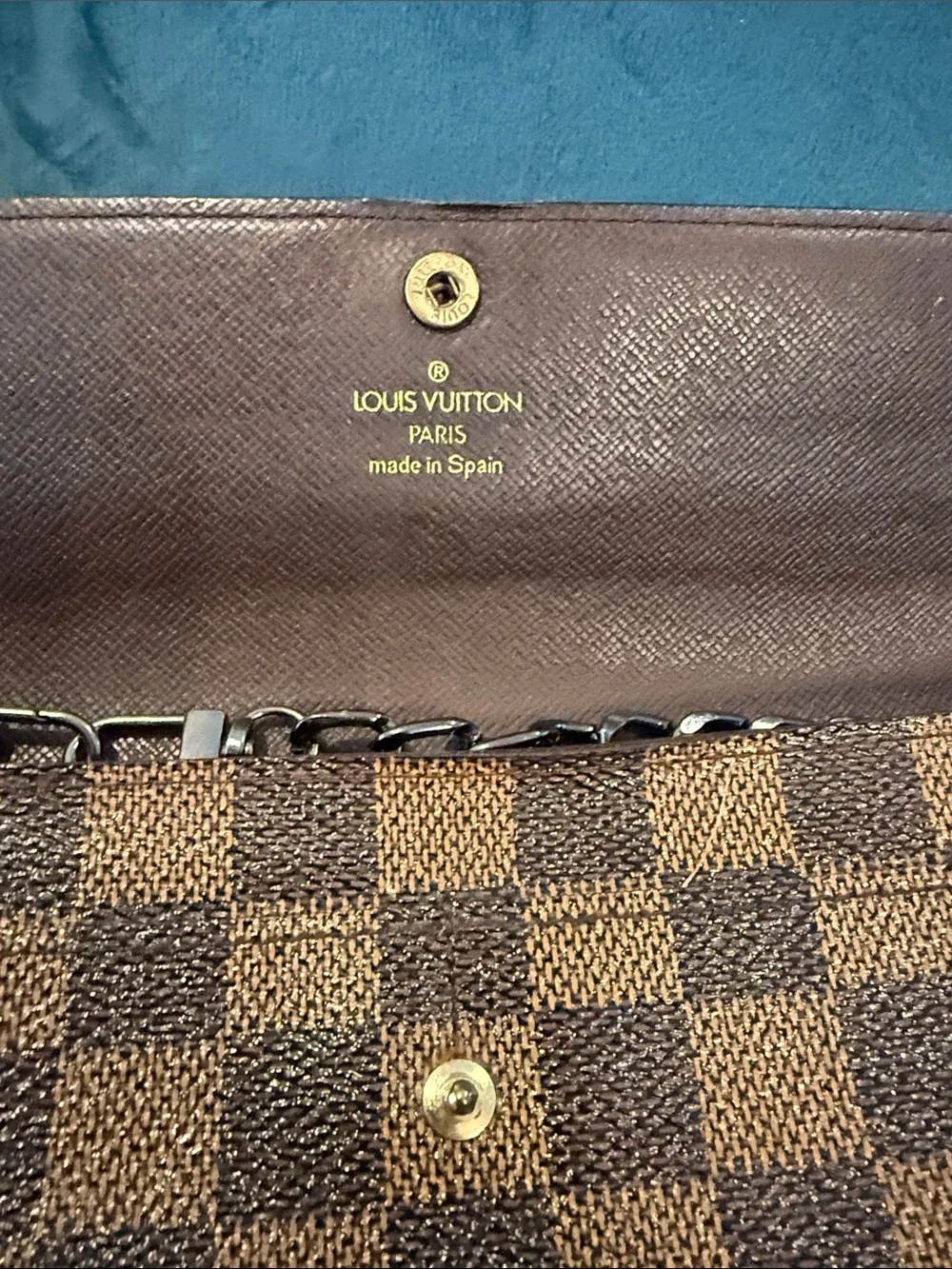 Classic Brown Checkered Crossbody Clutch